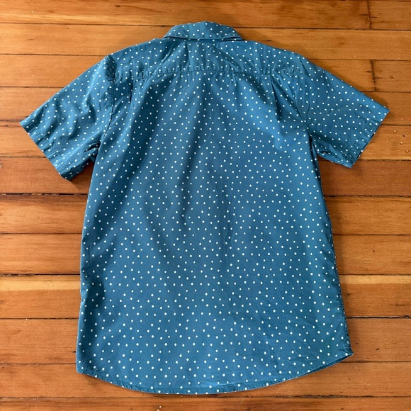 Volcom Men’s Short Sleeve Button Down Shirt Medium Teal - Picture 6 of 6